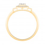 Gold 1/10ct TDW Natural Diamond Cluster Engagement Ring - Handcrafted By Name My Rings™