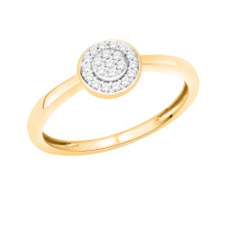 Gold 1/20ct TDW Natural Diamond Cluster Engagement Ring - Handcrafted By Name My Rings™
