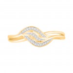 Gold Diamond Accent Heart Engagement Ring - Handcrafted By Name My Rings™