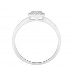 Sterling Silver 1/10ct TDW Diamond Cluster Engagement Ring - Handcrafted By Name My Rings™