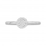 Sterling Silver 1/10ct TDW Diamond Cluster Engagement Ring - Handcrafted By Name My Rings™