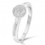 Sterling Silver 1/6ct TDW Diamond Engagement and Wedding Ring - Handcrafted By Name My Rings™