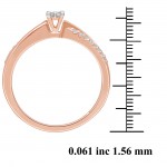 Rose Gold Diamond Promise Ring - Handcrafted By Name My Rings™
