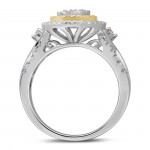 Two-Tone Gold 1 1/2ct TDW Diamond Engagement Ring - Handcrafted By Name My Rings™