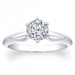 White Gold 1ct TDW Certified Diamond Engagement Solitaire Ring - Handcrafted By Name My Rings™