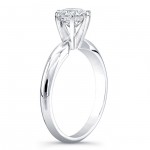 White Gold 3/4ct TDW Round Diamond Solitaire Ring - Handcrafted By Name My Rings™