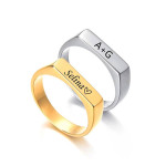 Personalised Engraved Signet Ring - Handcrafted By Name My Rings™