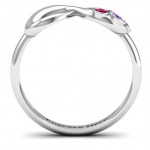 Personalised Now and Forever Infinity Ring - Handcrafted By Name My Rings™