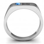 Personalised Soliloquy Stone and Name Ring - Handcrafted By Name My Rings™