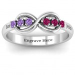 Personalised Auroral Infinity Ring - Handcrafted By Name My Rings™