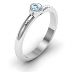 Personalised Bezel Set Solitaire Ring - Handcrafted By Name My Rings™