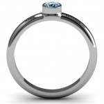 Personalised Bezel Set Solitaire Ring - Handcrafted By Name My Rings™