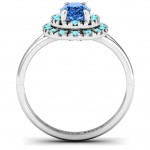 Personalised Cleopatra Double Halo Ring - Handcrafted By Name My Rings™