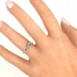 Personalised Double Stone Infinity Accent Ring - Handcrafted By Name My Rings™