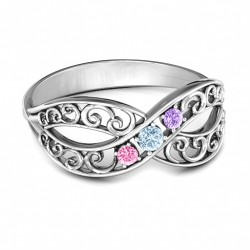 Personalised Forever Filigree Infinity Ring - Handcrafted By Name My Rings™
