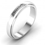 Personalised Menelaus Bevelled Women's Ring - Handcrafted By Name My Rings™