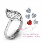 Personalised Mint to Be Cage Leaf Ring - Handcrafted By Name My Rings™