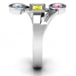 Personalised Modern Birthstone Ring - Handcrafted By Name My Rings™