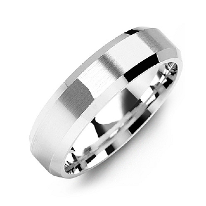 Unisex Wedding Band | Men & Women Promise Ring | Unique Blue Modern We –  Bellyssa Jewelry