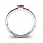 Personalised Open Bezel Cut Ring with Accents Stones - Handcrafted By Name My Rings™