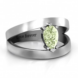 Personalised Pear With Flair Ring - Handcrafted By Name My Rings™