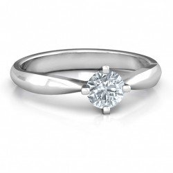 Personalised Sandra Solitaire Ring - Handcrafted By Name My Rings™