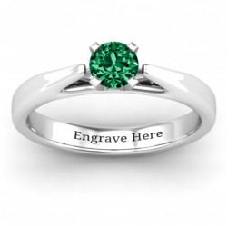 Personalised Ski Tip Solitaire Ring - Handcrafted By Name My Rings™