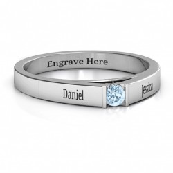 Personalised Solitaire Bridge Ring - Handcrafted By Name My Rings™