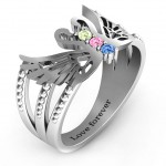 Personalised Sparkling Swan Ring - Handcrafted By Name My Rings™