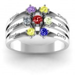 Personalised Spidra' Round Centre Ring - Handcrafted By Name My Rings™
