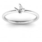 Personalised Stackr Soaring Butterfly Ring - Handcrafted By Name My Rings™