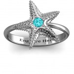 Personalised Starfish Ring - Handcrafted By Name My Rings™