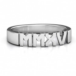 Personalised 2015 Roman Numeral Graduation Ring - Handcrafted By Name My Rings™