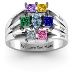 Personalised Charlotte Centre Marquise and Princess Ring - Handcrafted By Name My Rings™