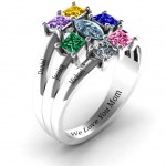 Personalised Charlotte Centre Marquise and Princess Ring - Handcrafted By Name My Rings™