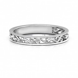 Personalised Filigree Band Ring - Handcrafted By Name My Rings™