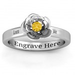 Personalised Flourish Rose Ring - Handcrafted By Name My Rings™