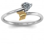 Personalised Heart & Arrow Ring - Handcrafted By Name My Rings™