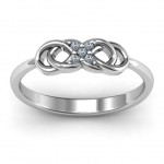 Personalised Infinity Knot Ring with Accents - Handcrafted By Name My Rings™