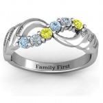 Personalised Infinity and Wave Ring - Handcrafted By Name My Rings™