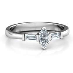 Personalised Marquise Cut Love Ring - Handcrafted By Name My Rings™