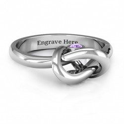 Personalised Modern Infinity Heart Ring - Handcrafted By Name My Rings™