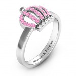 Personalised Queen Of The Castle Crown Ring - Handcrafted By Name My Rings™