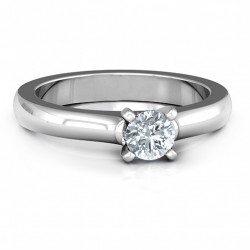 Personalised Simply Solitaire Ring - Handcrafted By Name My Rings™