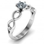 Personalised Solitaire Infinity Ring - Handcrafted By Name My Rings™