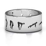 Personalised Sun Salutation Pose Ring - Handcrafted By Name My Rings™