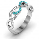 Personalised Triple Entwined Infinity Ring with Accents - Handcrafted By Name My Rings™