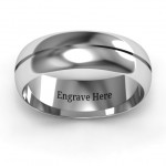 Personalised Titus Grooved Men's Ring - Handcrafted By Name My Rings™
