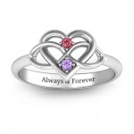 Personalised Together Forever TwoStone Ring - Handcrafted By Name My Rings™