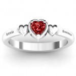 Personalised Triple Heart Ring - Handcrafted By Name My Rings™